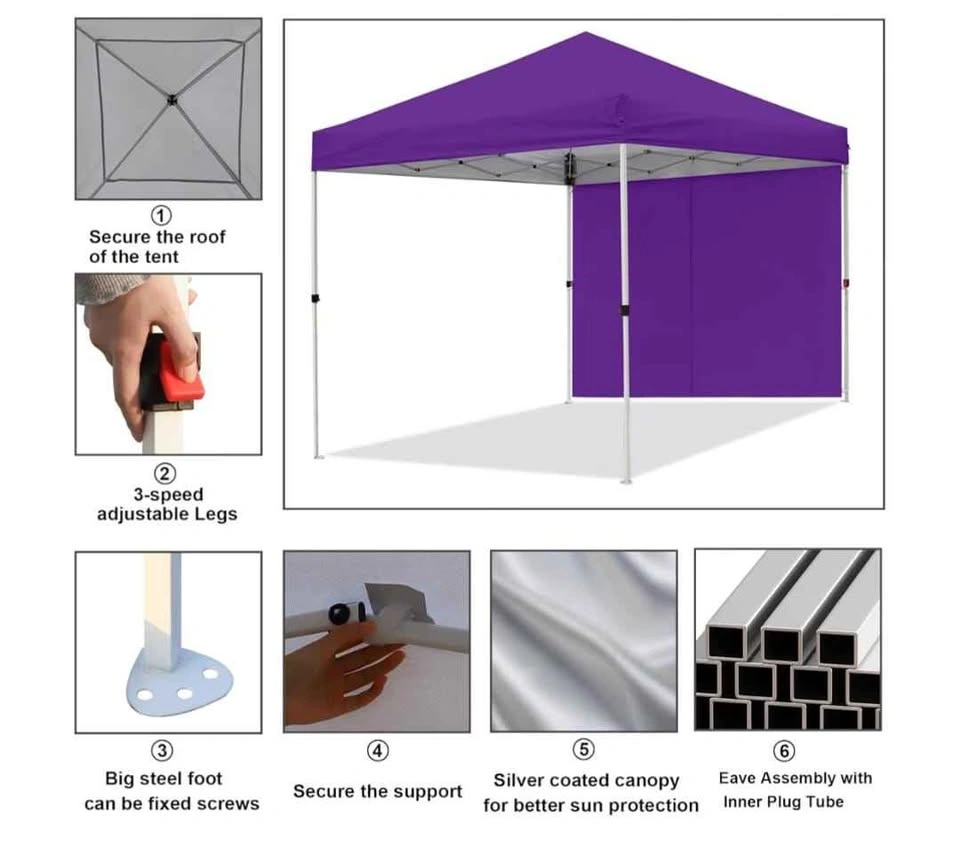 10x10 Purple Pop Up Canopy Tent - photo 2