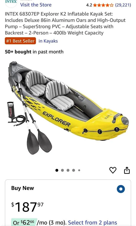 Intex Inflatable Kayak thumbnail