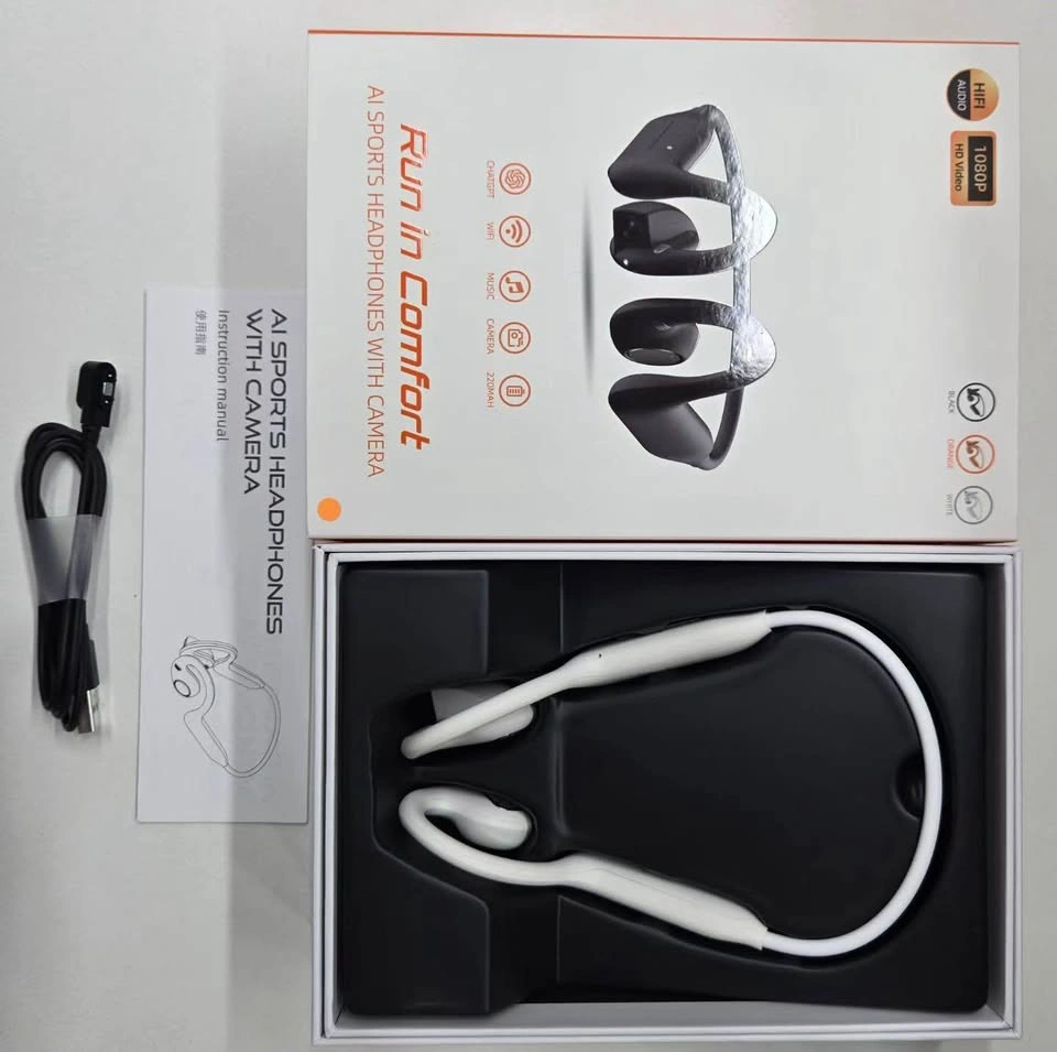 AI Sports Headphones with 1080P Camera - photo 3