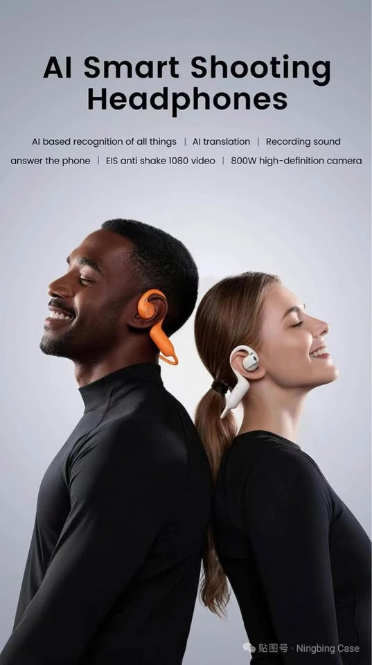 AI Sports Headphones with 1080P Camera - photo 5