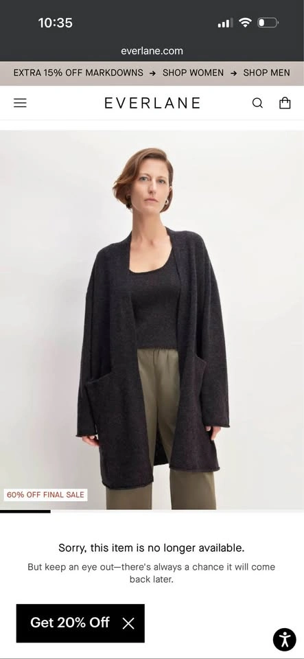 Everlane Cozy Stretch Long Cardigan