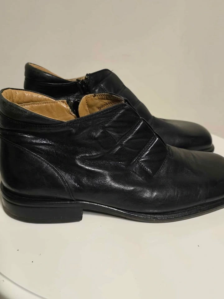 Lido Marinozzi Black Leather Boots
