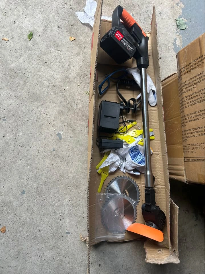 21V Cordless Battery String Grass Trimmer with Accessories - photo 3