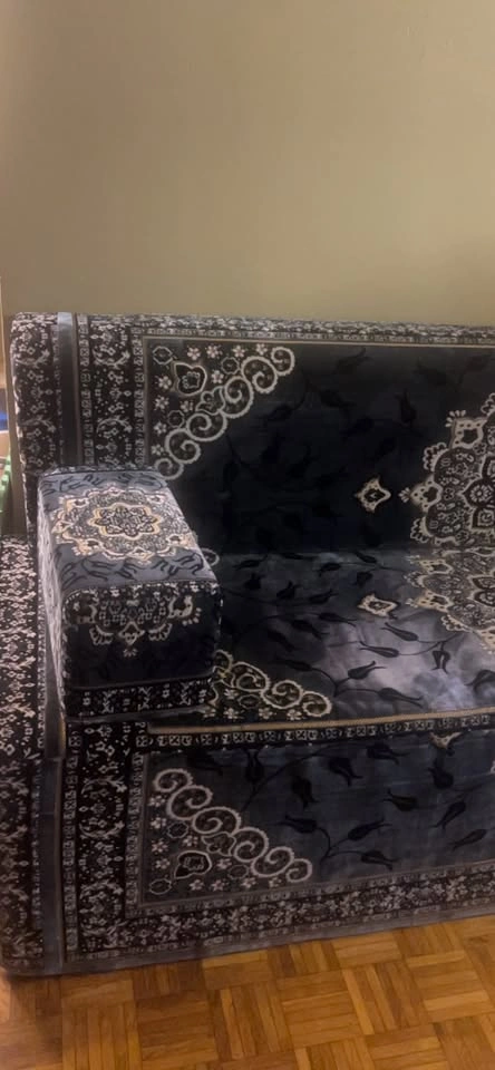 Patterned Sofa and Ottoman - photo 3