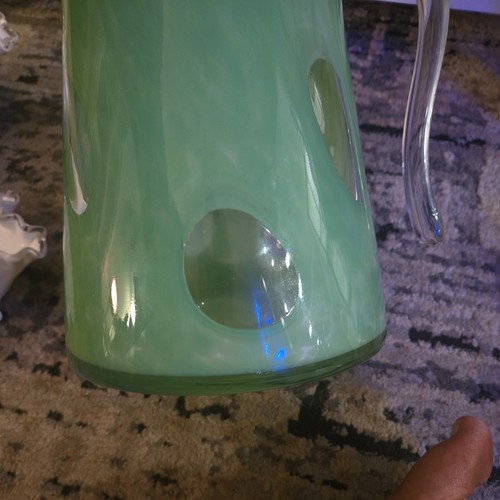 Stunning Vintage Mid-Century Modern Hand-Blown Cased Art Glass P - photo 2
