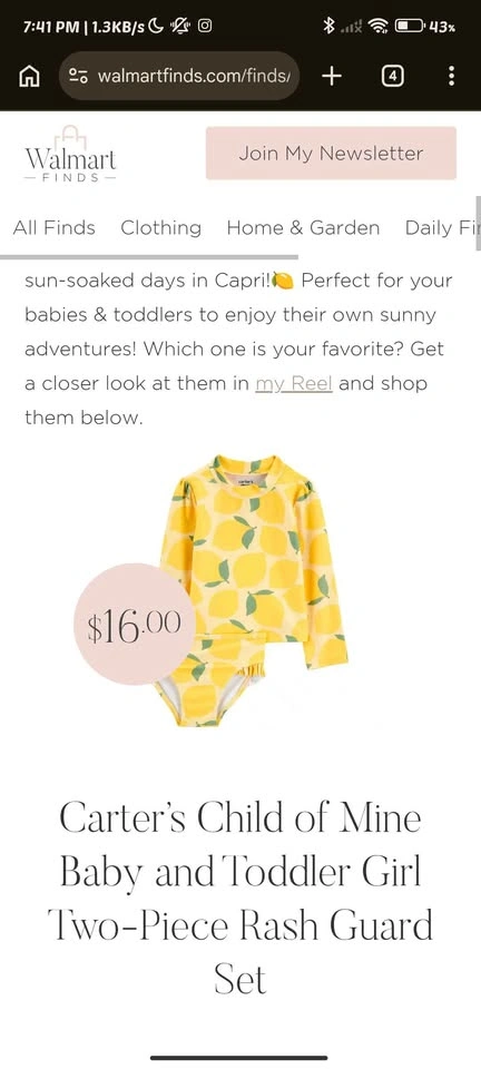Carter’s Child of Mine Baby and Toddler Girl Swim Suit (2T) - photo 2