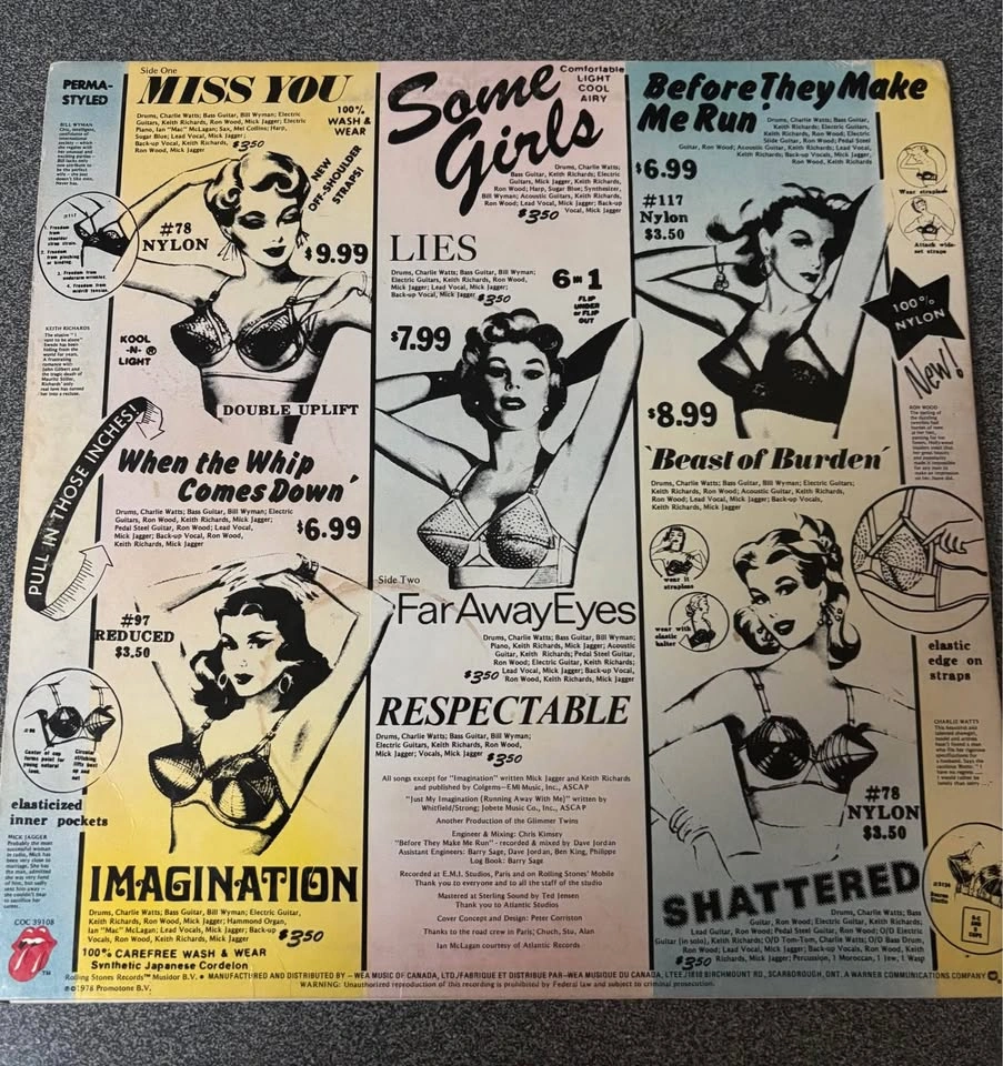 BANNED & RARE The Rolling Stones – Some Girls Vinyl LP - photo 2