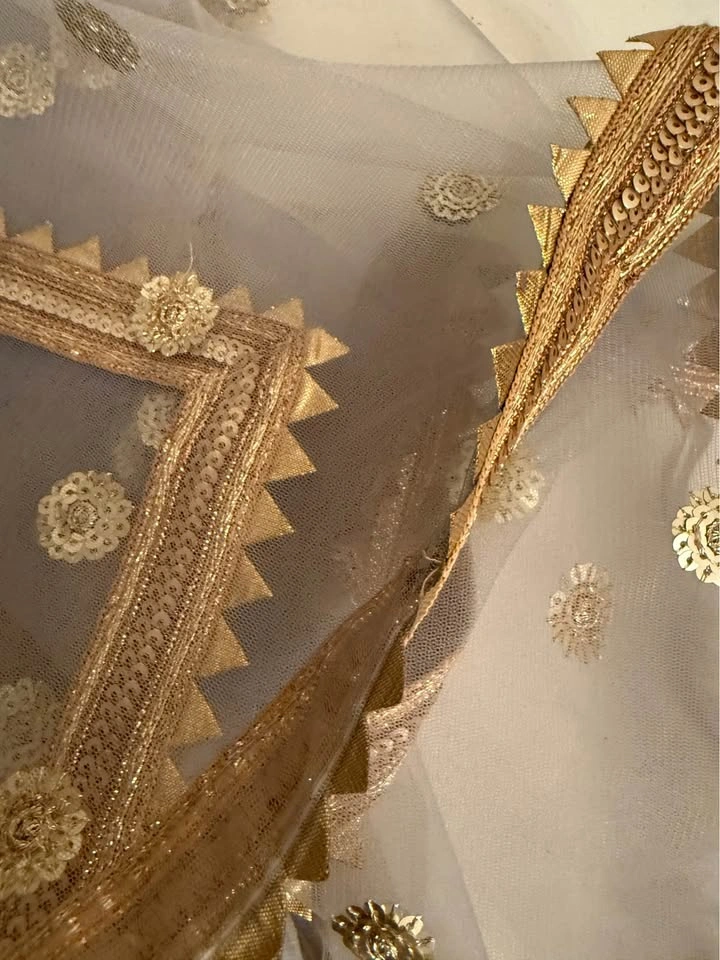 Grey and Gold Embroidered Lehenga Choli Set - photo 4