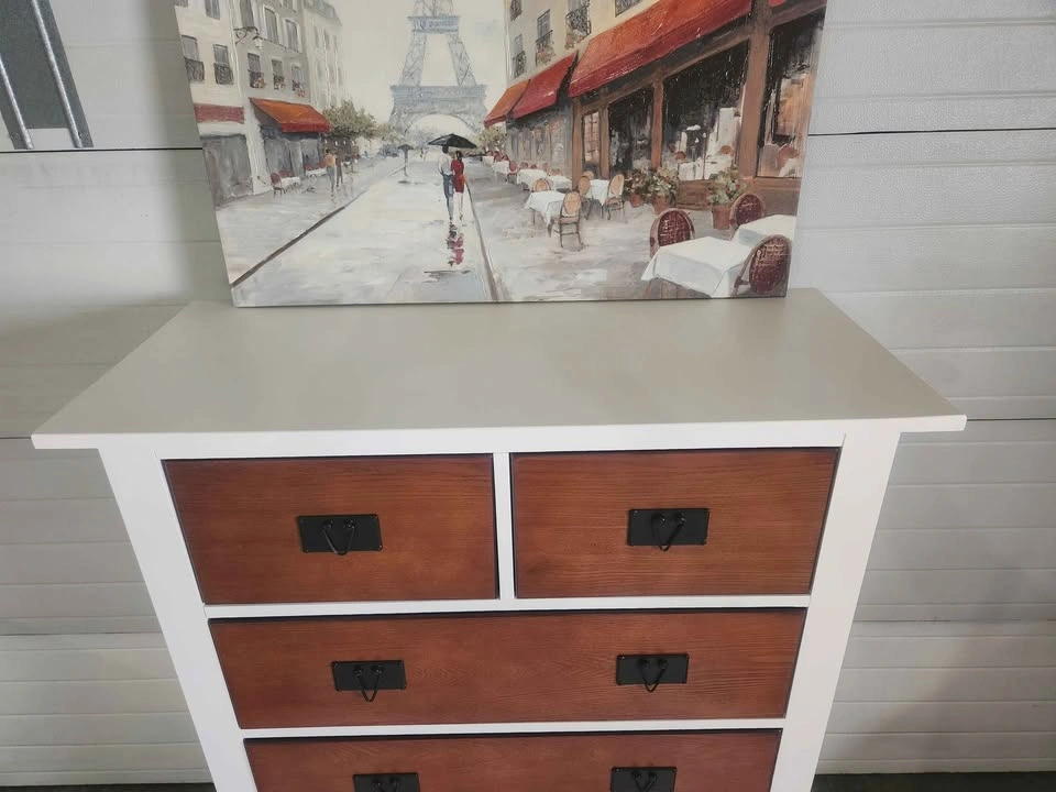 White and Wood 6-Drawer Dresser - photo 2