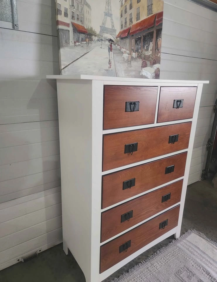 White and Wood 6-Drawer Dresser - photo 4