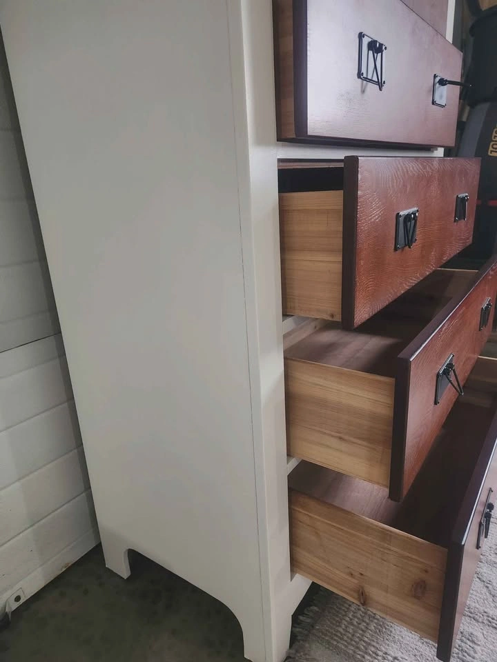 White and Wood 6-Drawer Dresser - photo 5