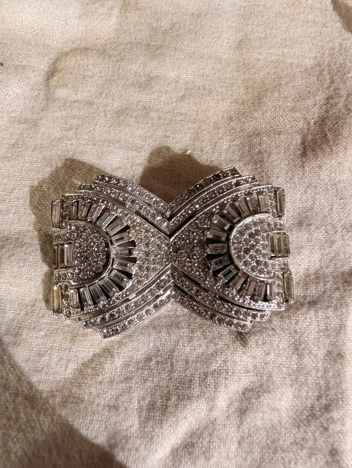Vintage 1930s Art Deco Convertible Duette Brooch / Dress Clip - photo 2