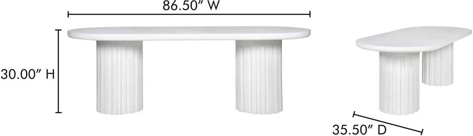 Brand New Eris Dining Table 86.5" W x 35.5" D x 30" H - photo 4