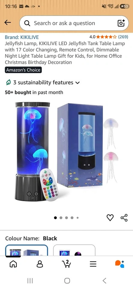 Jellyfish LED Night Light / Table Lamp - photo 2
