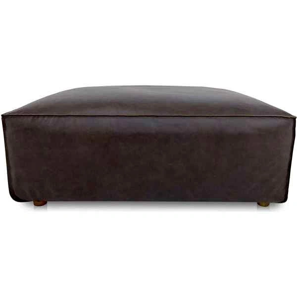 Brand New Form Modular Espresso Brown Leather Ottoman