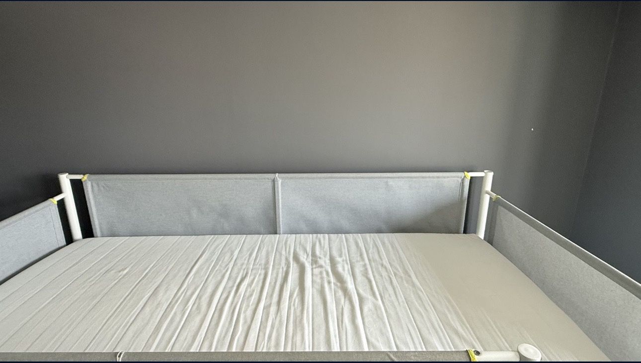 Ikea bunk bed (twin) for kids bedroom, white and light grey - photo 2