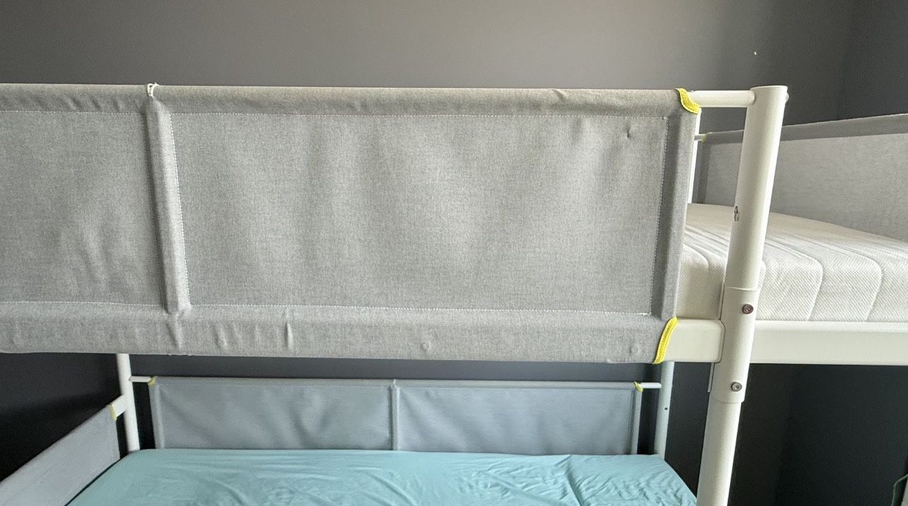 Ikea bunk bed (twin) for kids bedroom, white and light grey - photo 3