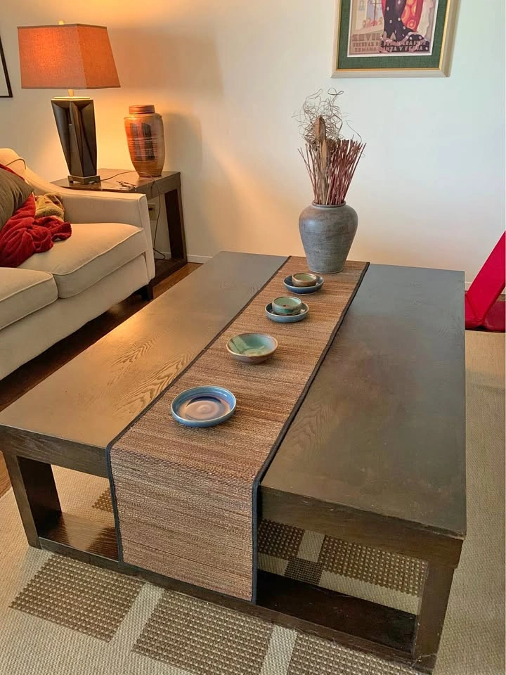 Modern Dark Wood Coffee Table