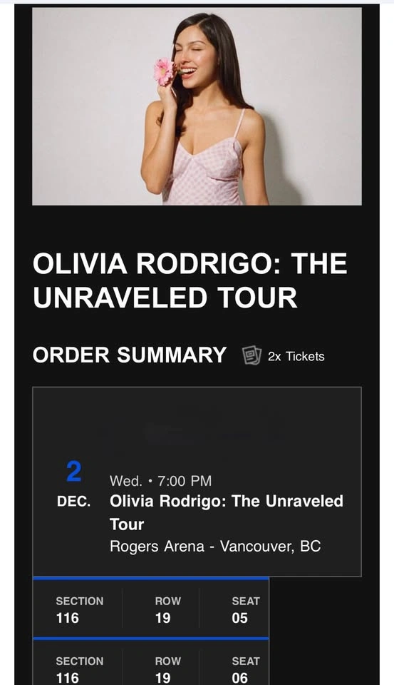 Olivia Rodrigo The Unraveled Tour - photo 2
