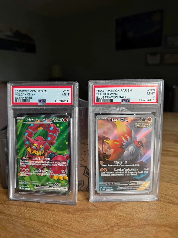 Volcanion EX & Slither Wing PSA 9