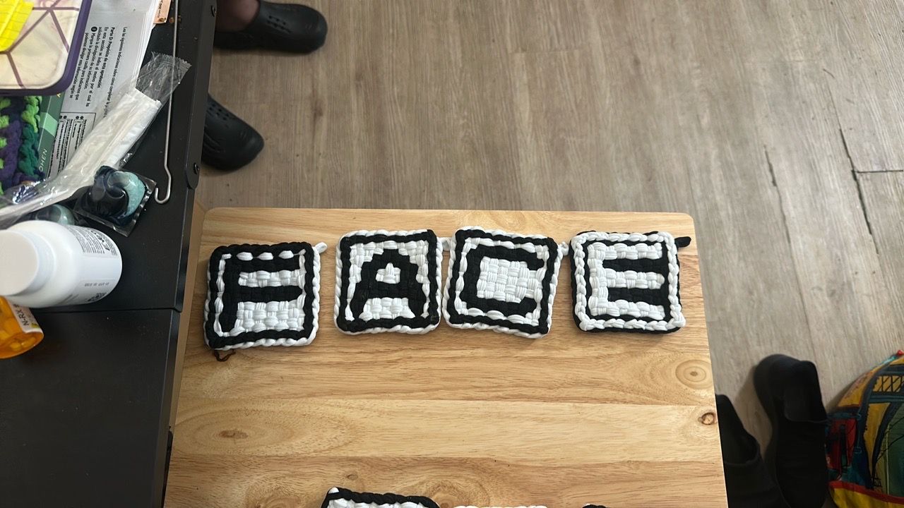 Cotton Handcrafted Double Weave Letter Coasters