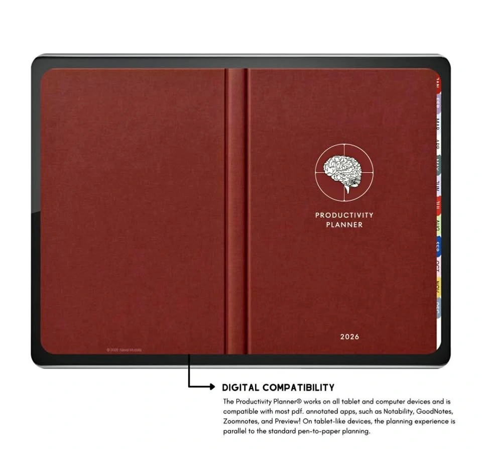 2026 Productivity Planner for iPad/Phone/Tablet/Computer