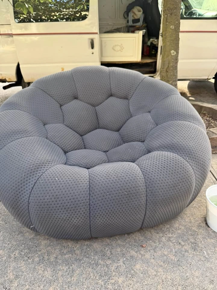 Gray lounge chair
