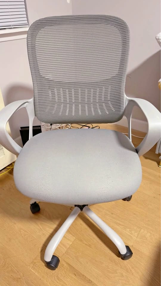 Gray Office Chair with Armrests