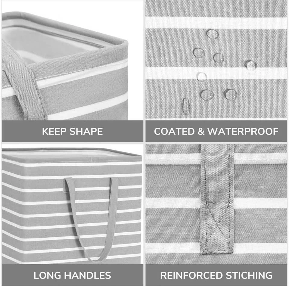 2 Large, Slim Laundry Hampers + 2 Large Machine-Washable Laundry - photo 2