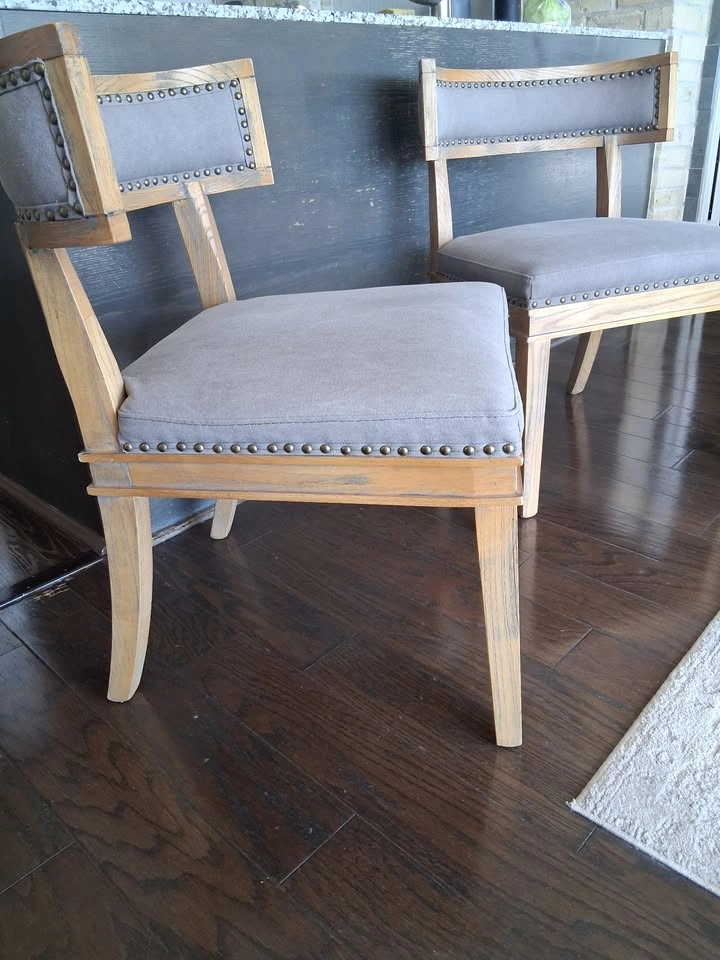 Solid Wood and Soft Upholstered Dining Chairs - Two Available - photo 2