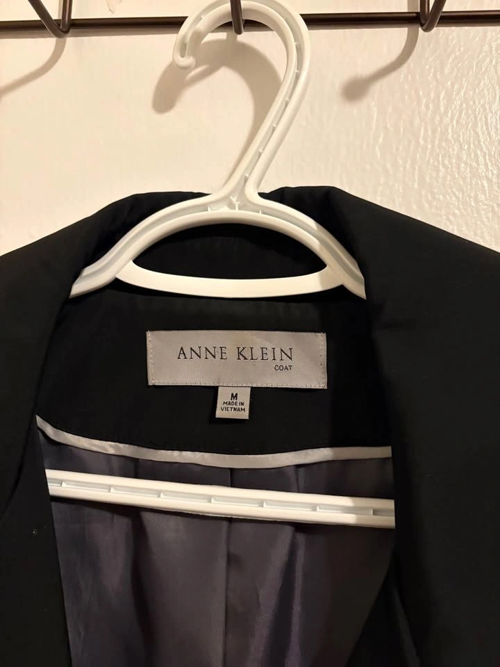 Ladies Anne Klein Black Trench Coat - photo 5