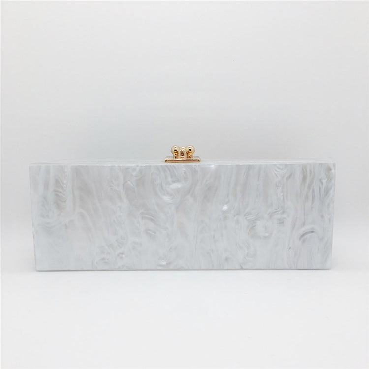 Classic HELLO Letter Acrylic Evening Bag Stitching Contrast Colo - photo 2