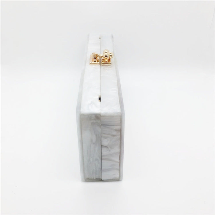 Classic HELLO Letter Acrylic Evening Bag Stitching Contrast Colo - photo 3