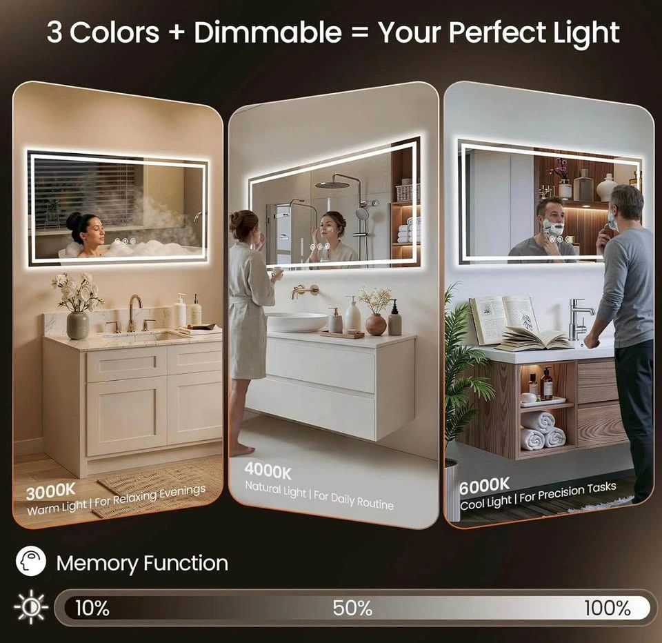 Brand New in Box 48"x 30" LED Bathroom Mirror with Light - photo 4
