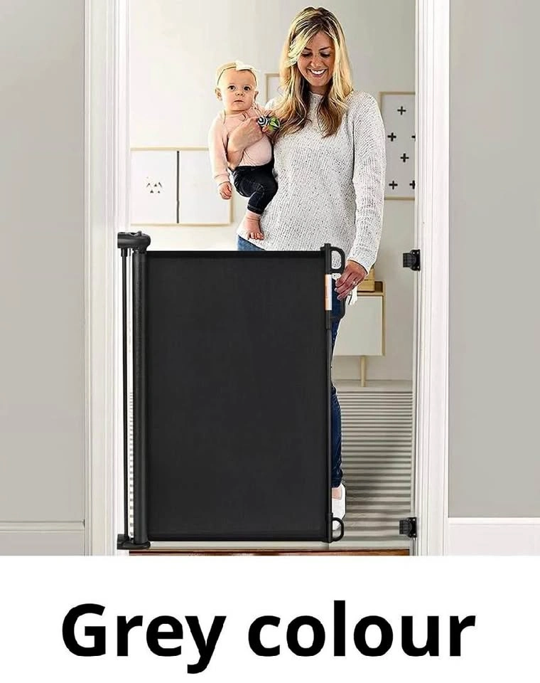 New in Box MomCozy Retractable Gate, Grey