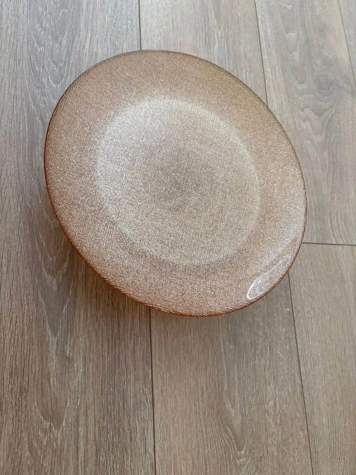 Amber Textured Glass Pedestal Cake Stand - photo 2
