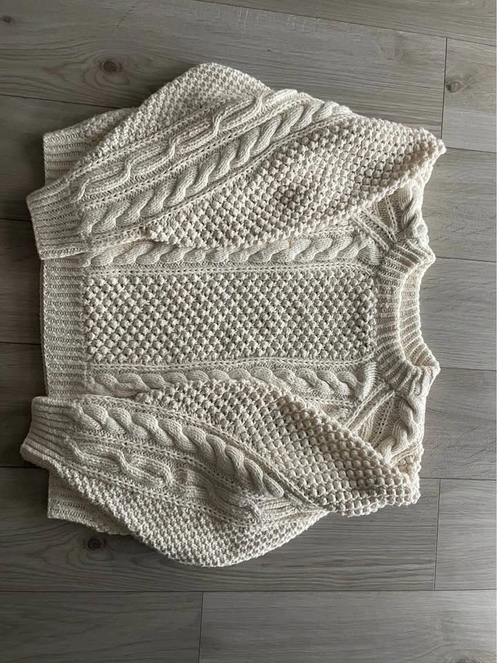 Doen organic cotton Anchor sweater, ecru, M - photo 2