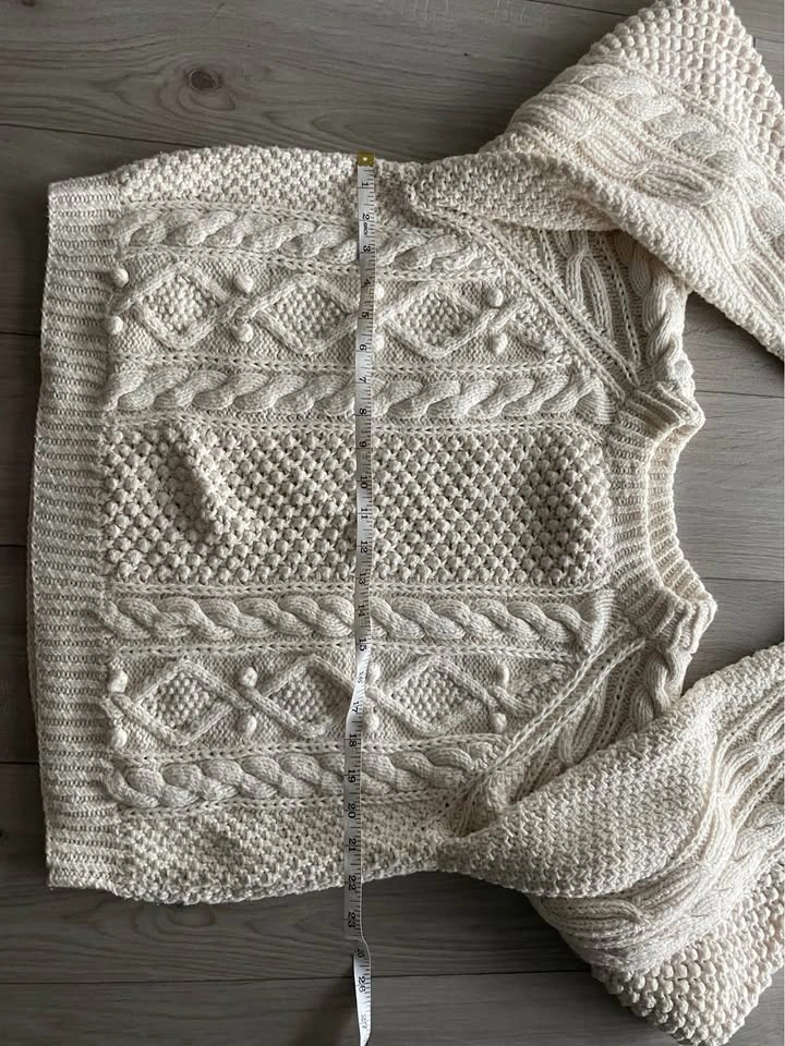 Doen organic cotton Anchor sweater, ecru, M - photo 3