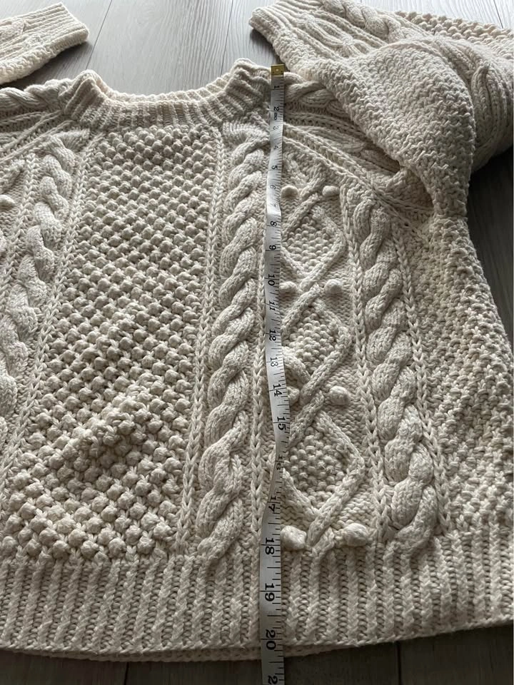 Doen organic cotton Anchor sweater, ecru, M - photo 4