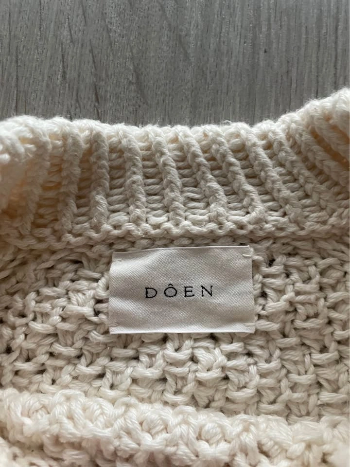 Doen organic cotton Anchor sweater, ecru, M - photo 5