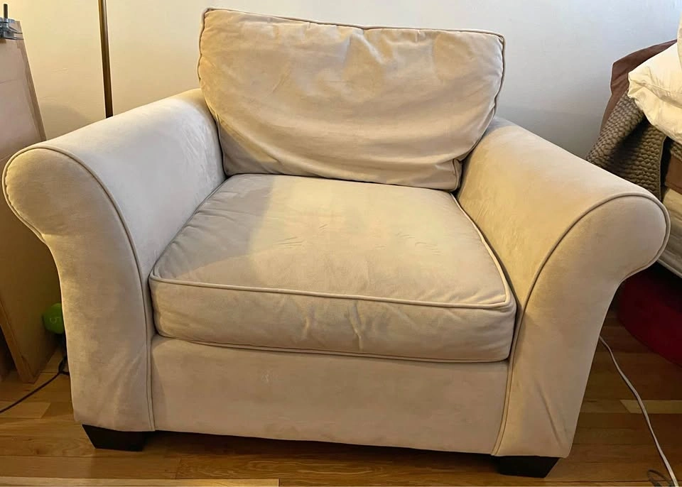 Pottery Barn Comfort Roll Grand Armchair Performance Velvet