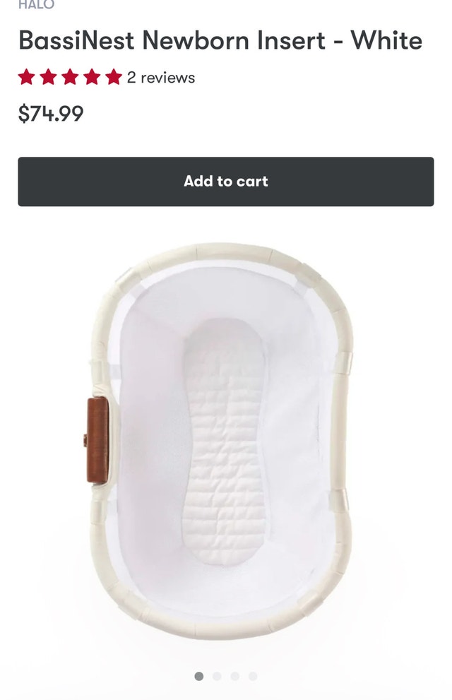 Newborn bassinet insert