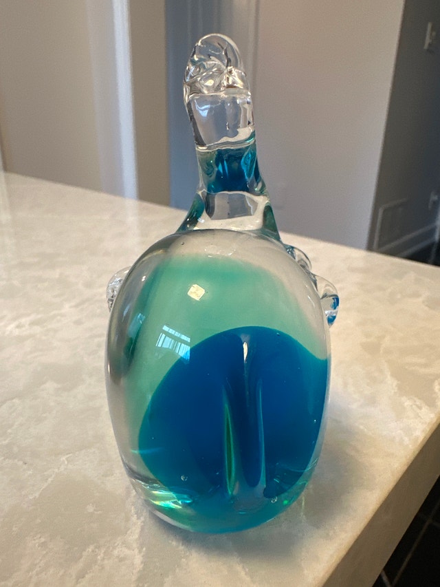 Hand-blown Murano-style art glass elephant figurine - photo 4