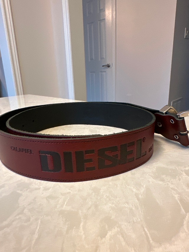 Dark red leather Diesel belt. Size 38/95. - photo 3