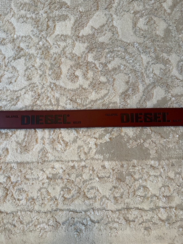 Dark red leather Diesel belt. Size 38/95. - photo 5