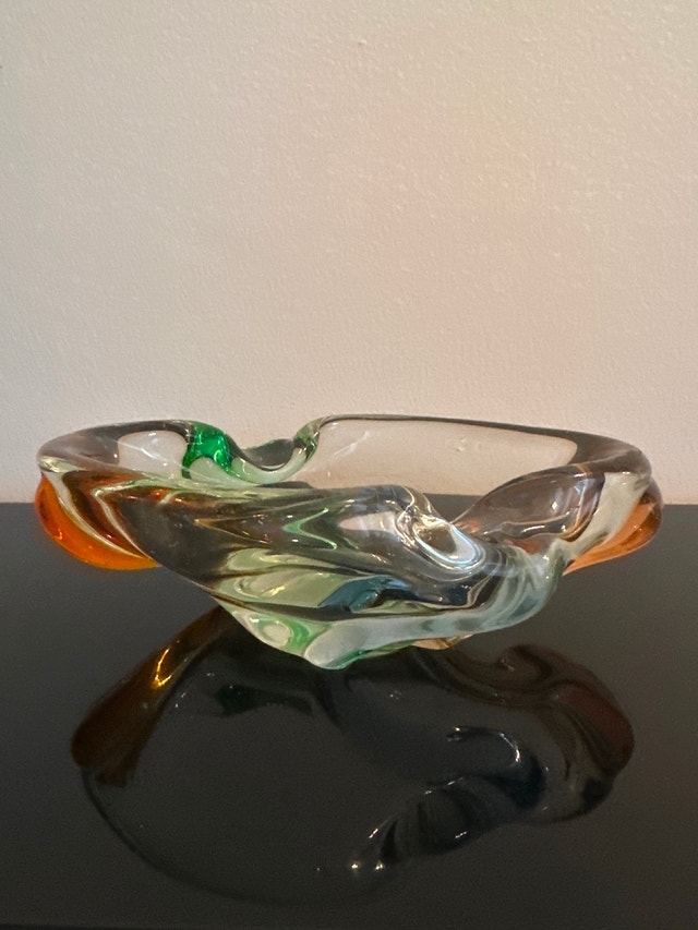 VTG "Rhapsody" art glass bowl or ashtray by František Zemek
