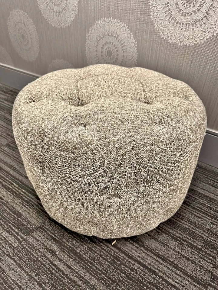 MOVING SALE: Grey Ottoman MUST GO