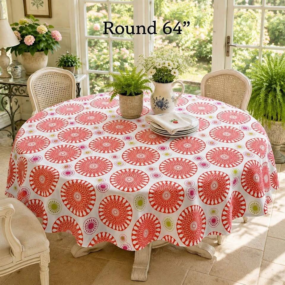 Table Cloth 100% Cotton Round 64”