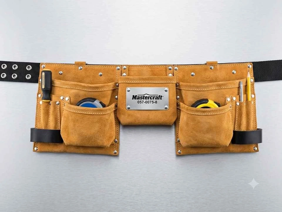 The Mastercraft 11-Pocket Carpenter's Suede Tool Belt