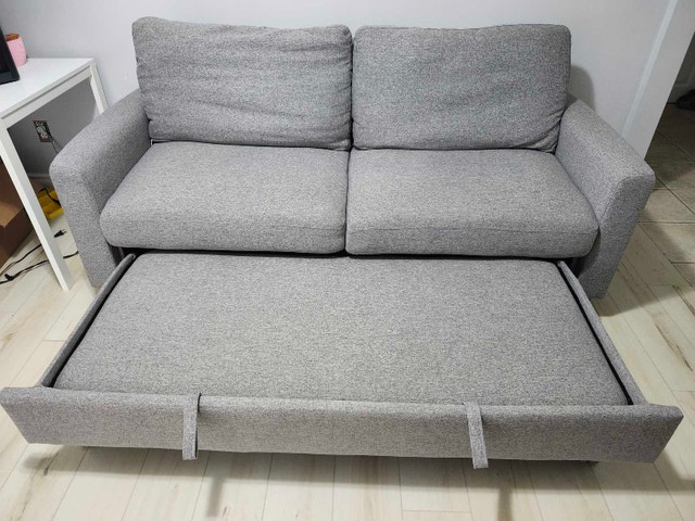 Gray Pull-Out Sofa Bed - photo 2